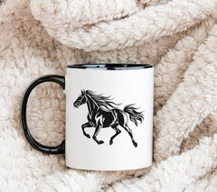 A Drawing Of A Horse With A White Background