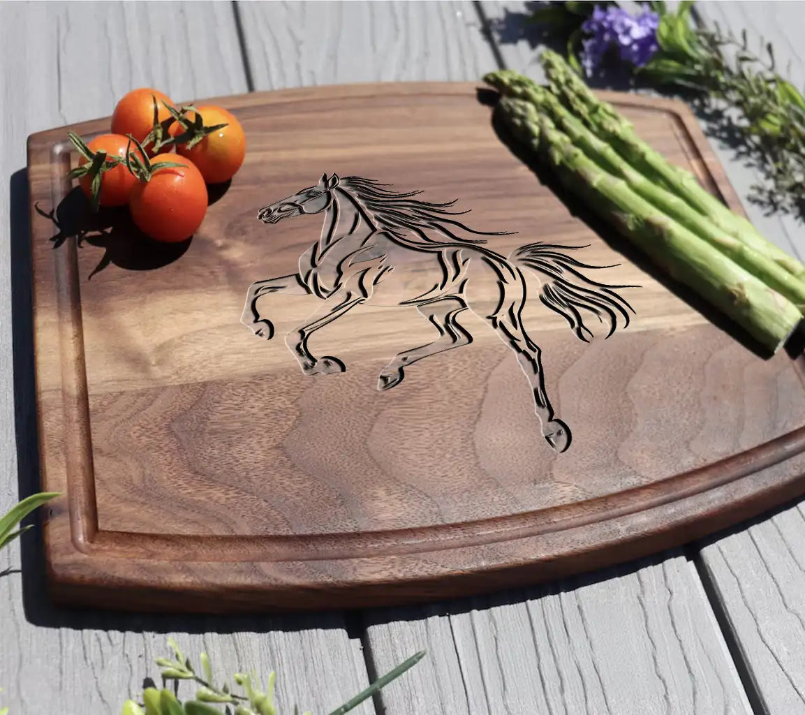 A Drawing Of A Horse With A White Background