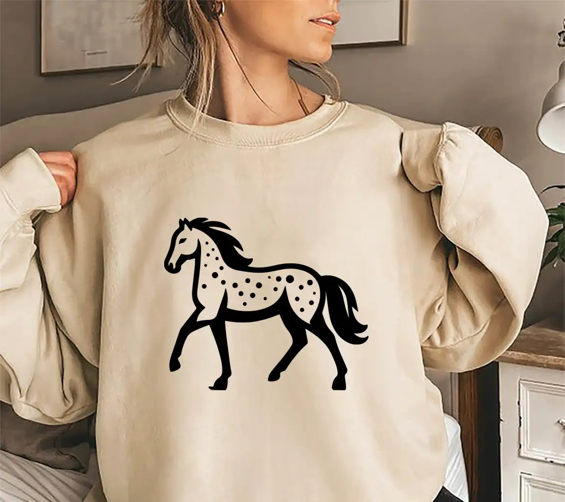 A Drawing Of A Horse With Spots On It