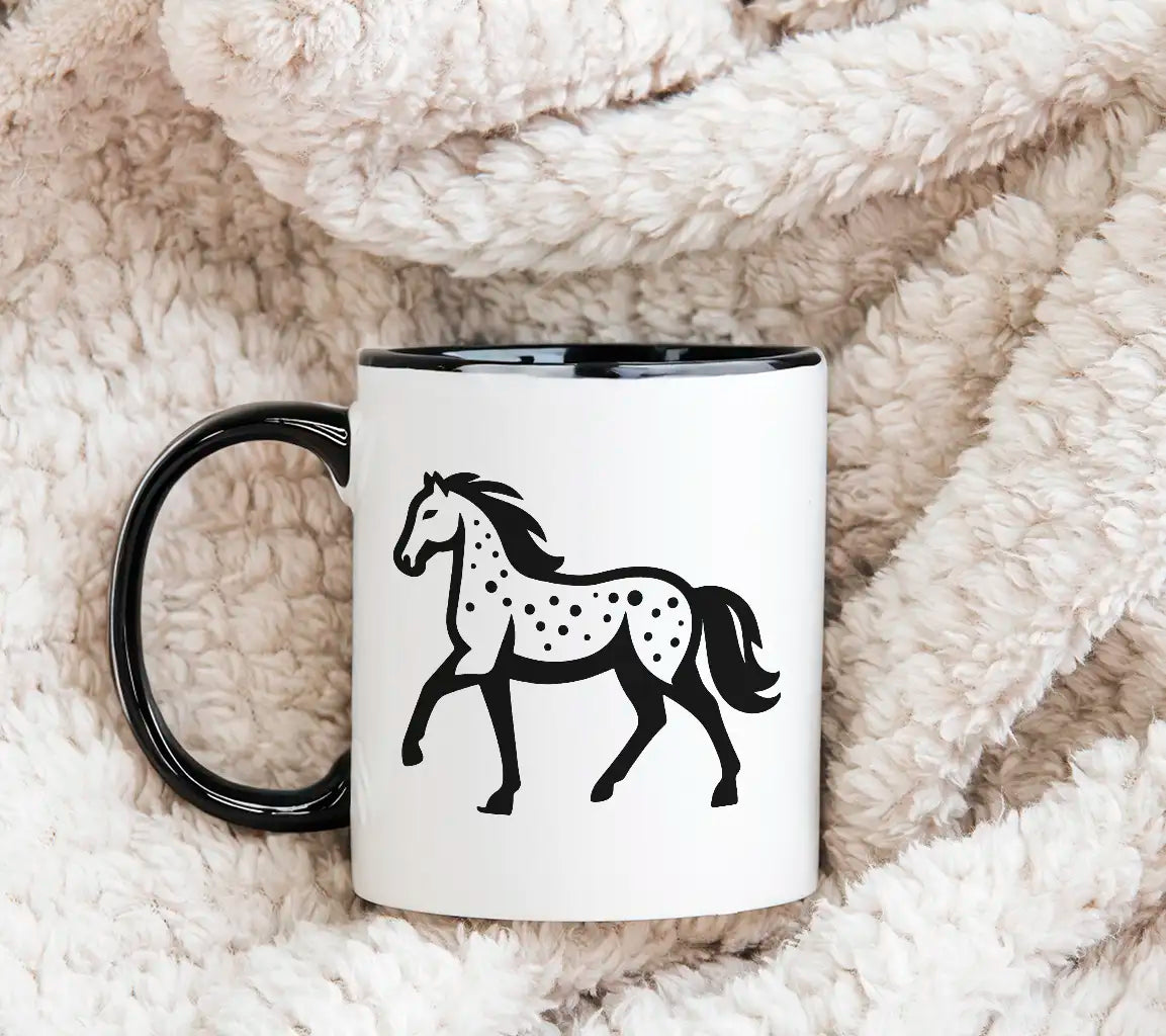 A Drawing Of A Horse With Spots On It