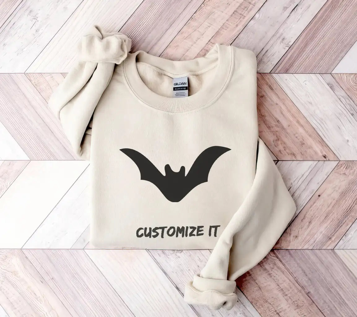 Black Bat Silhouette SVG - Spread Wings, White Background SVG