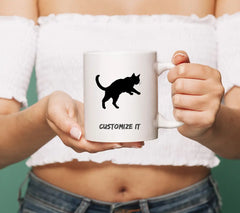 Black Cat Jumping Silhouette SVG - Vector Illustration SVG