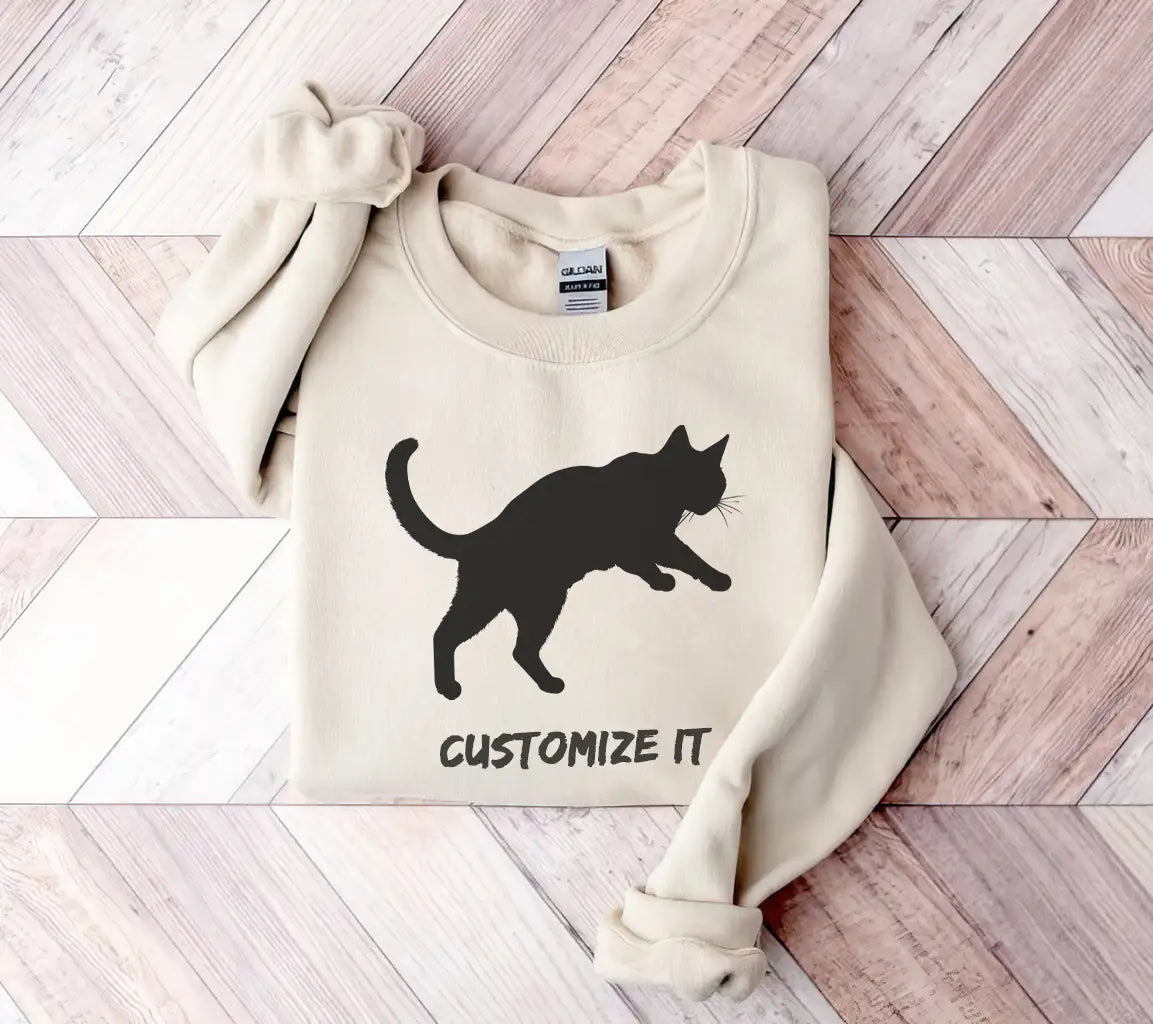 Black Cat Jumping Silhouette SVG - Vector Illustration SVG