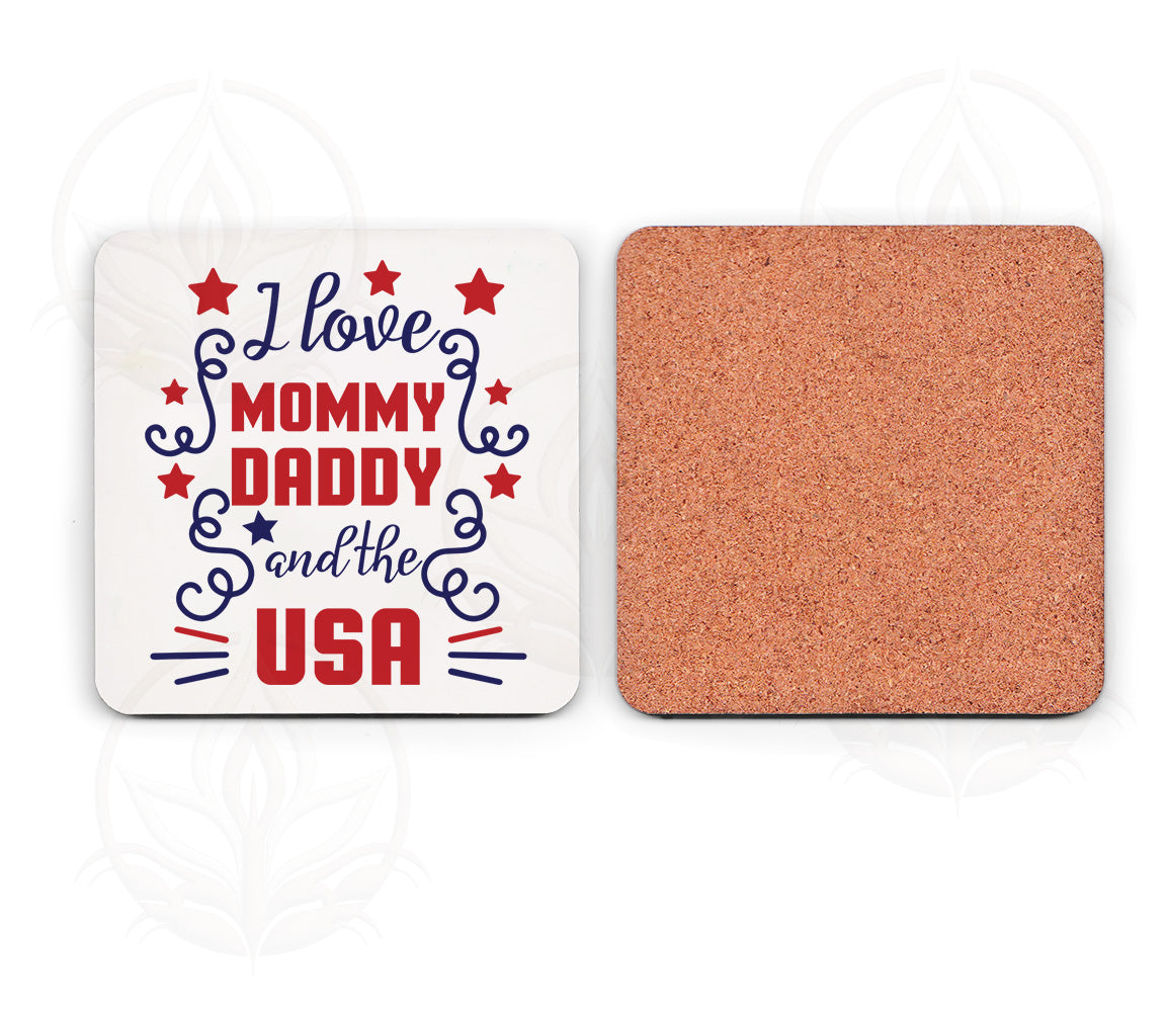 I Love Mommy, Daddy, and the USA SVG - 4th of July Project File for Ki | Love Mommy, Daddy,
