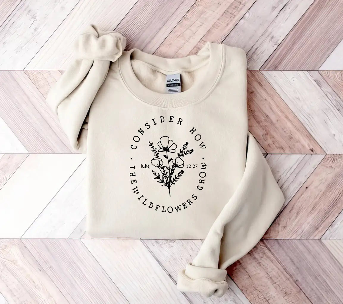 Consider How The Wild Flowers Grow Svg
