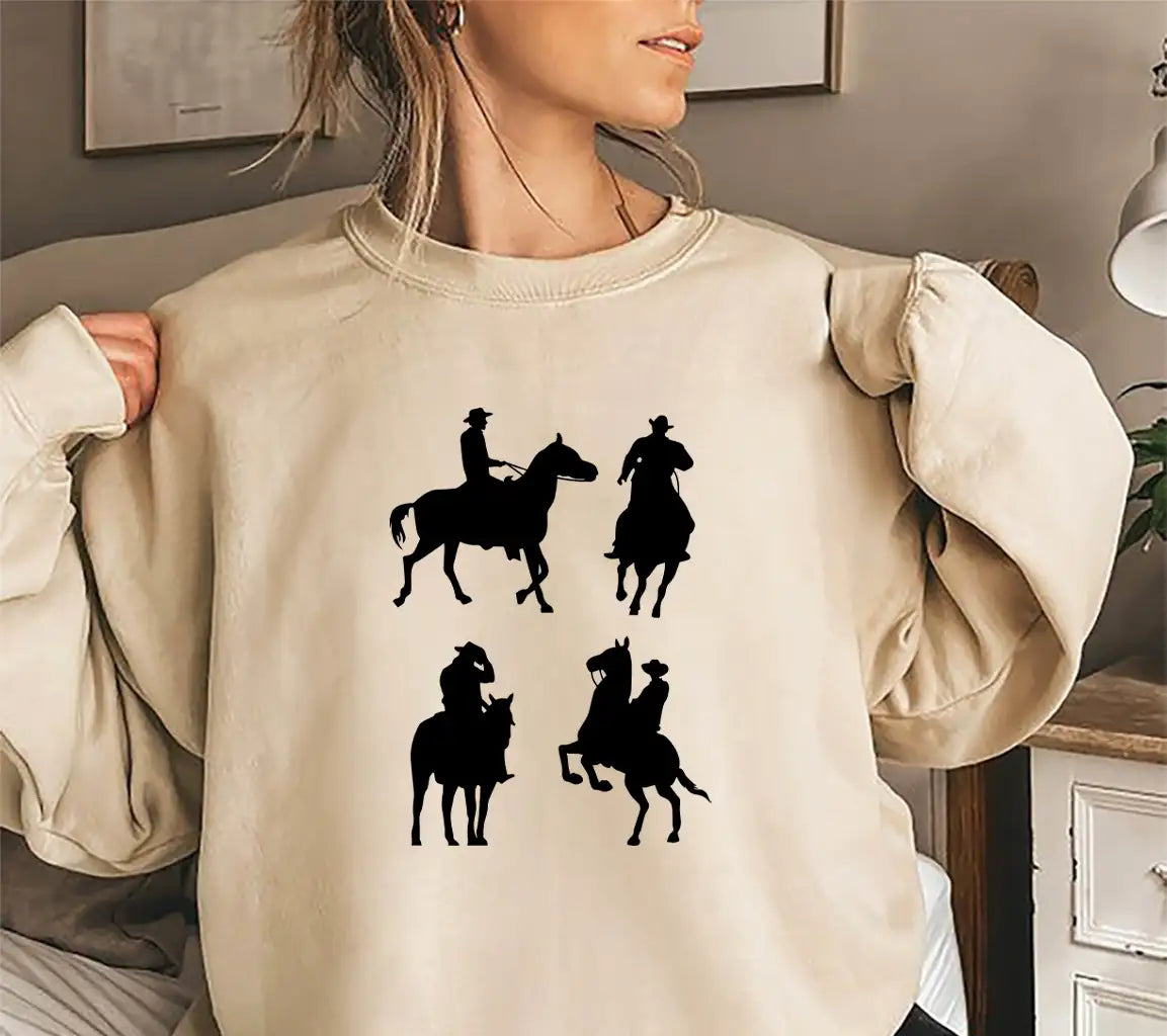 Cowboy Action Silhouette Vector