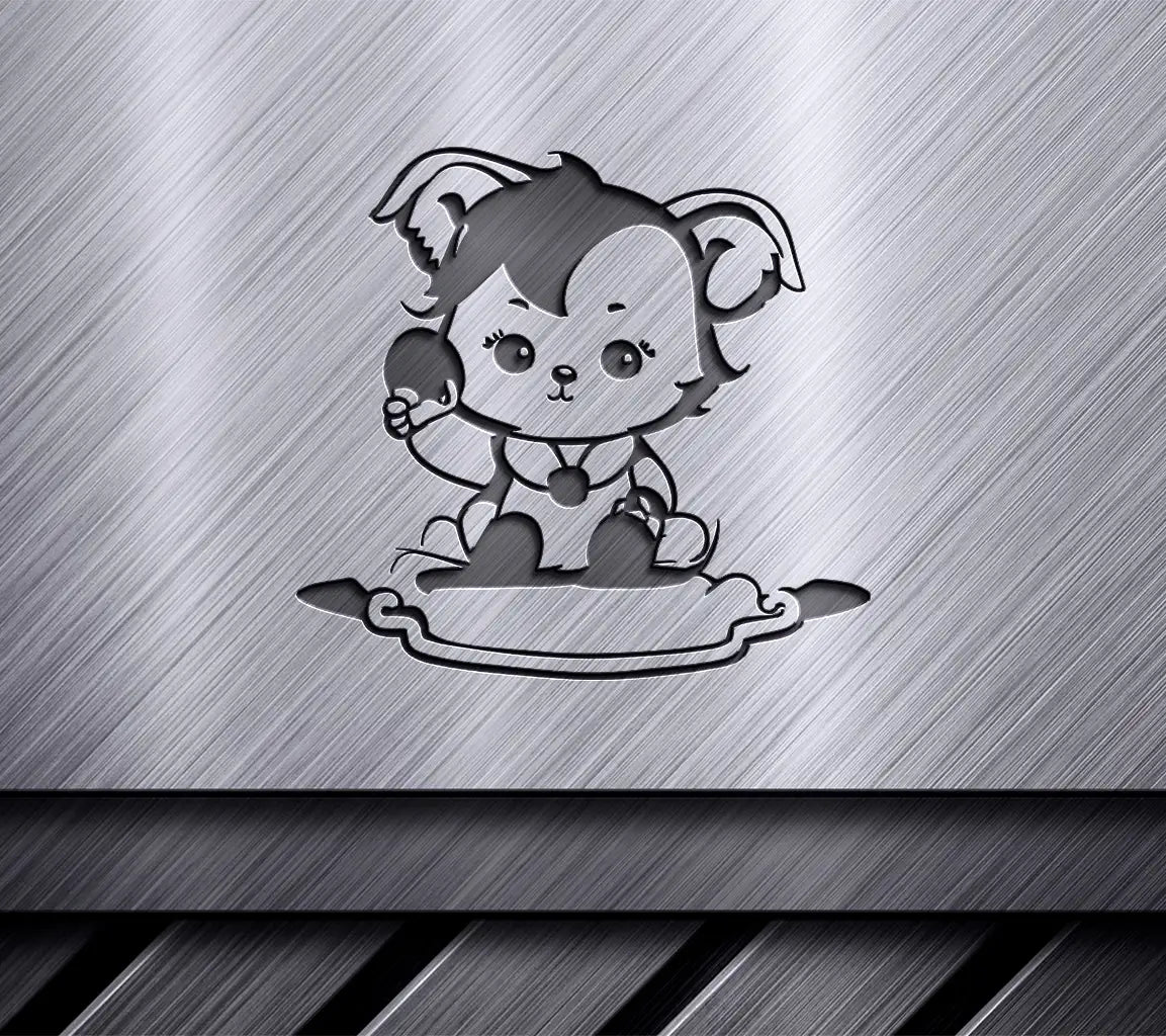 Cute Chinese Zodiac Monkey Holding a Ball -  Dog SVG SVG