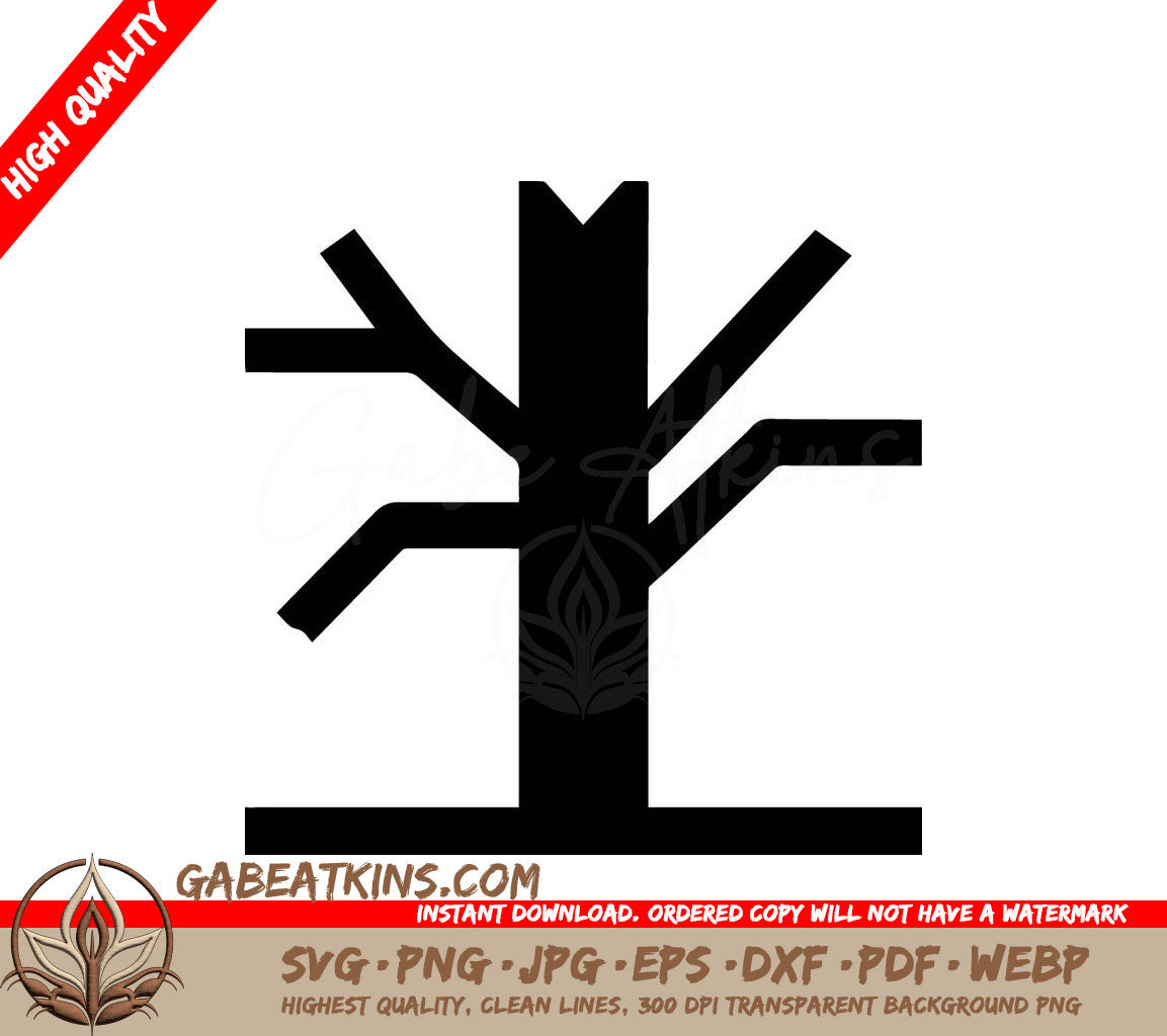  Tree Branch SVG - Dried Up Halloween Pictogram SVG