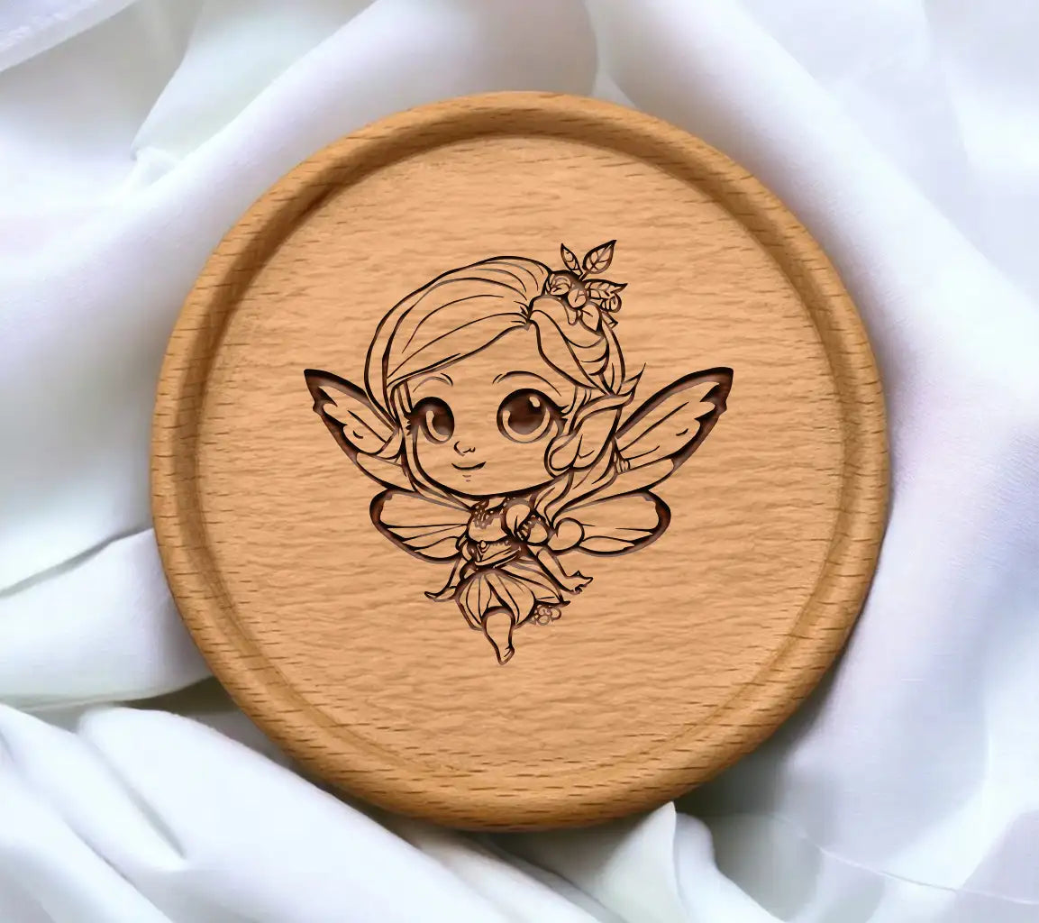  Fairy with Flower SVG - Cute Cartoon Vector Illustration SVG