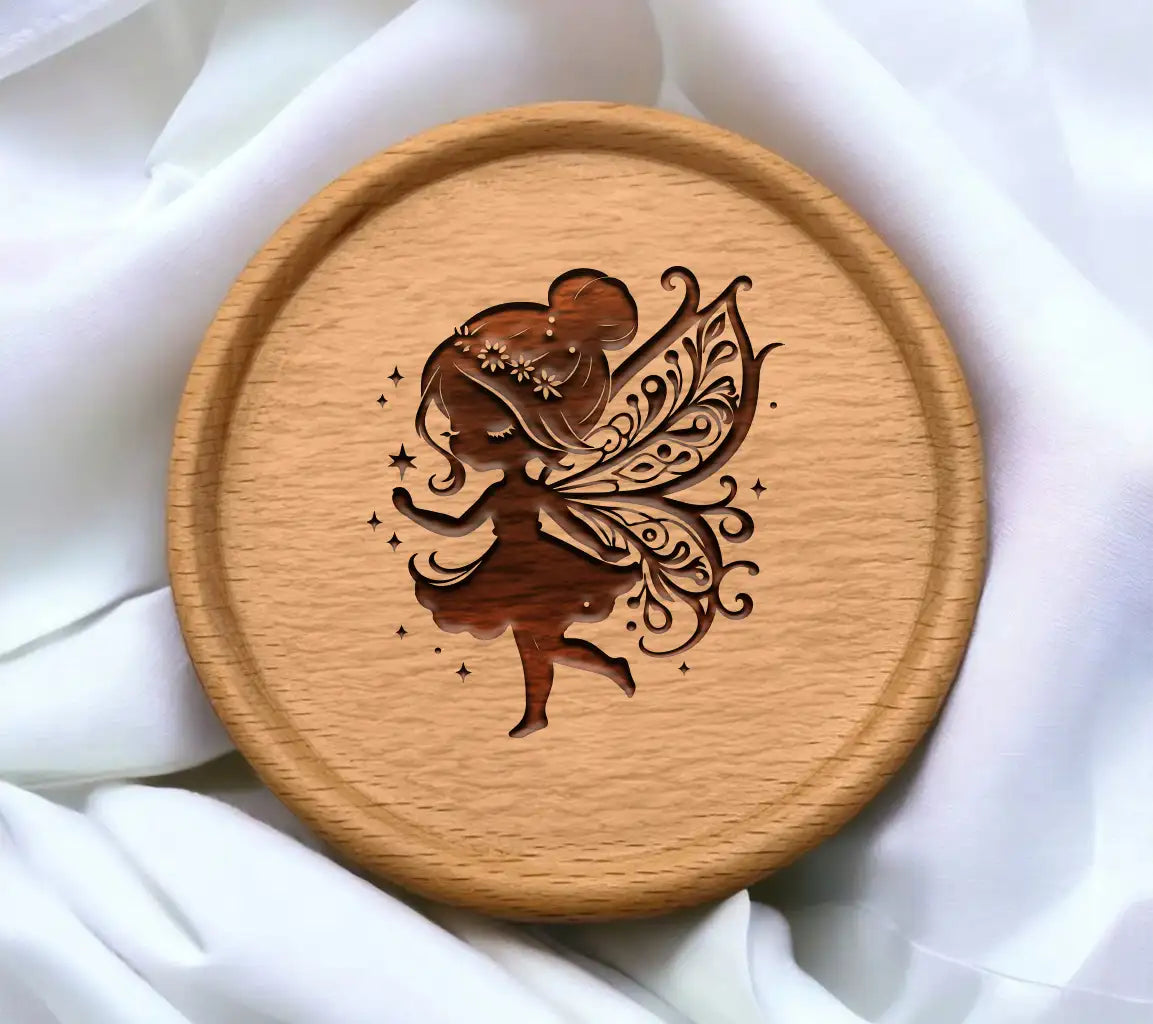  Fairy Silhouette SVG - Flat Design Vector Illustration SVG