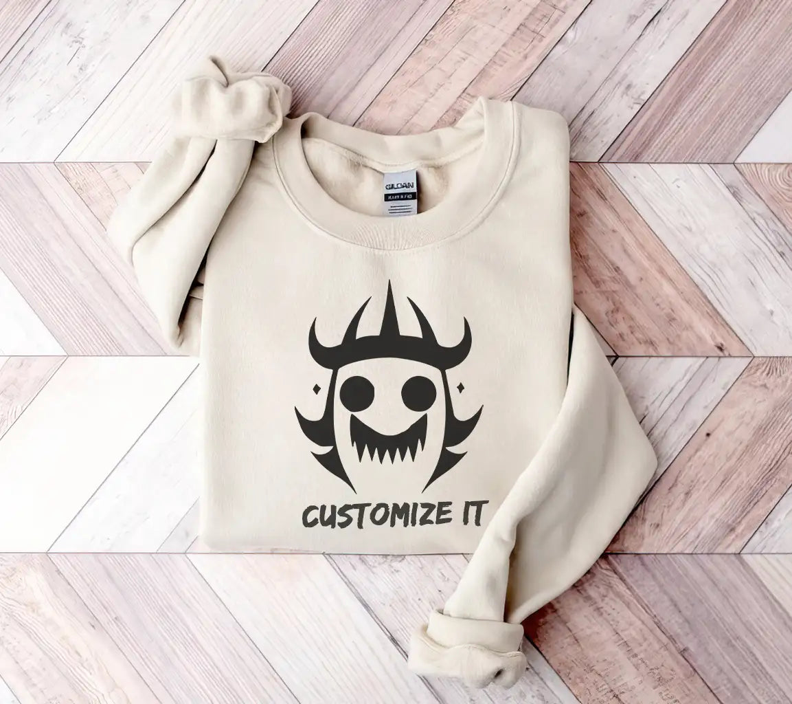  Monster with Horns SVG - Cartoon Ghost Illustration SVG