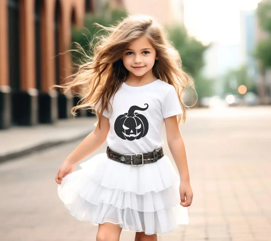 Halloween Pumpkin Silhouette SVG -  Ghost Cartoon SVG