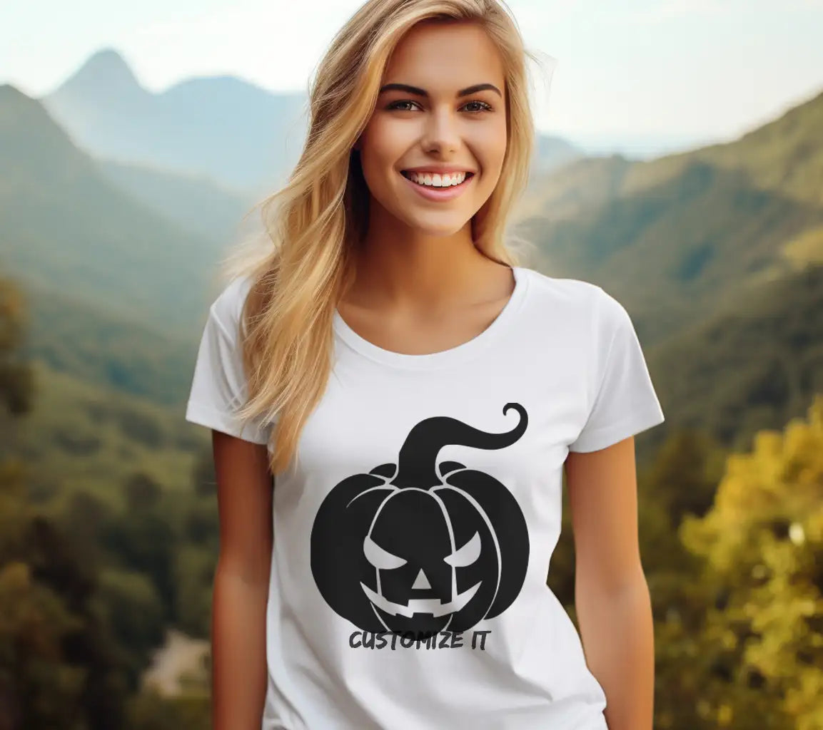 Halloween Pumpkin Silhouette SVG -  Ghost Cartoon SVG