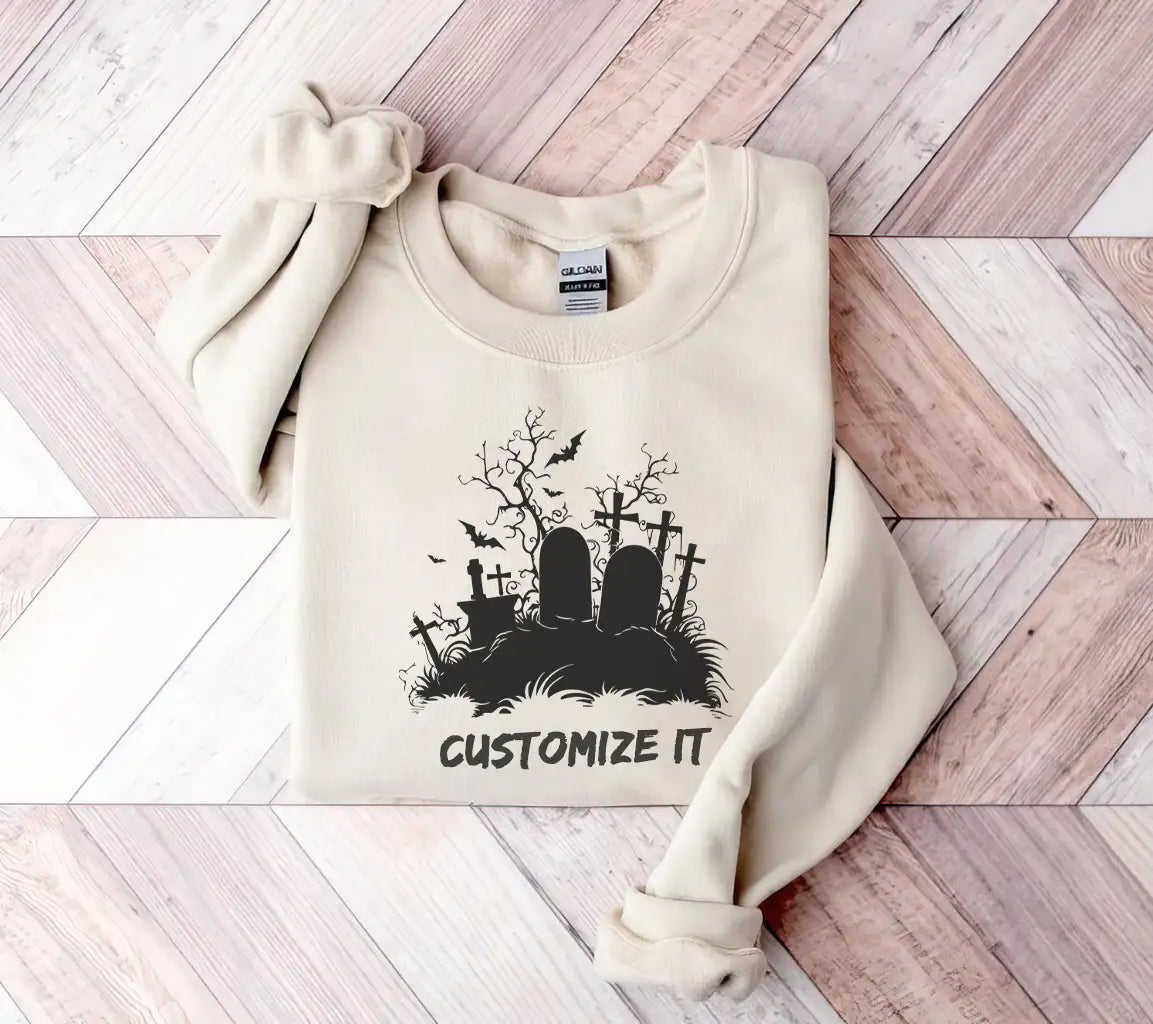 Halloween Cemetery SVG -  Bats and Trees SVG