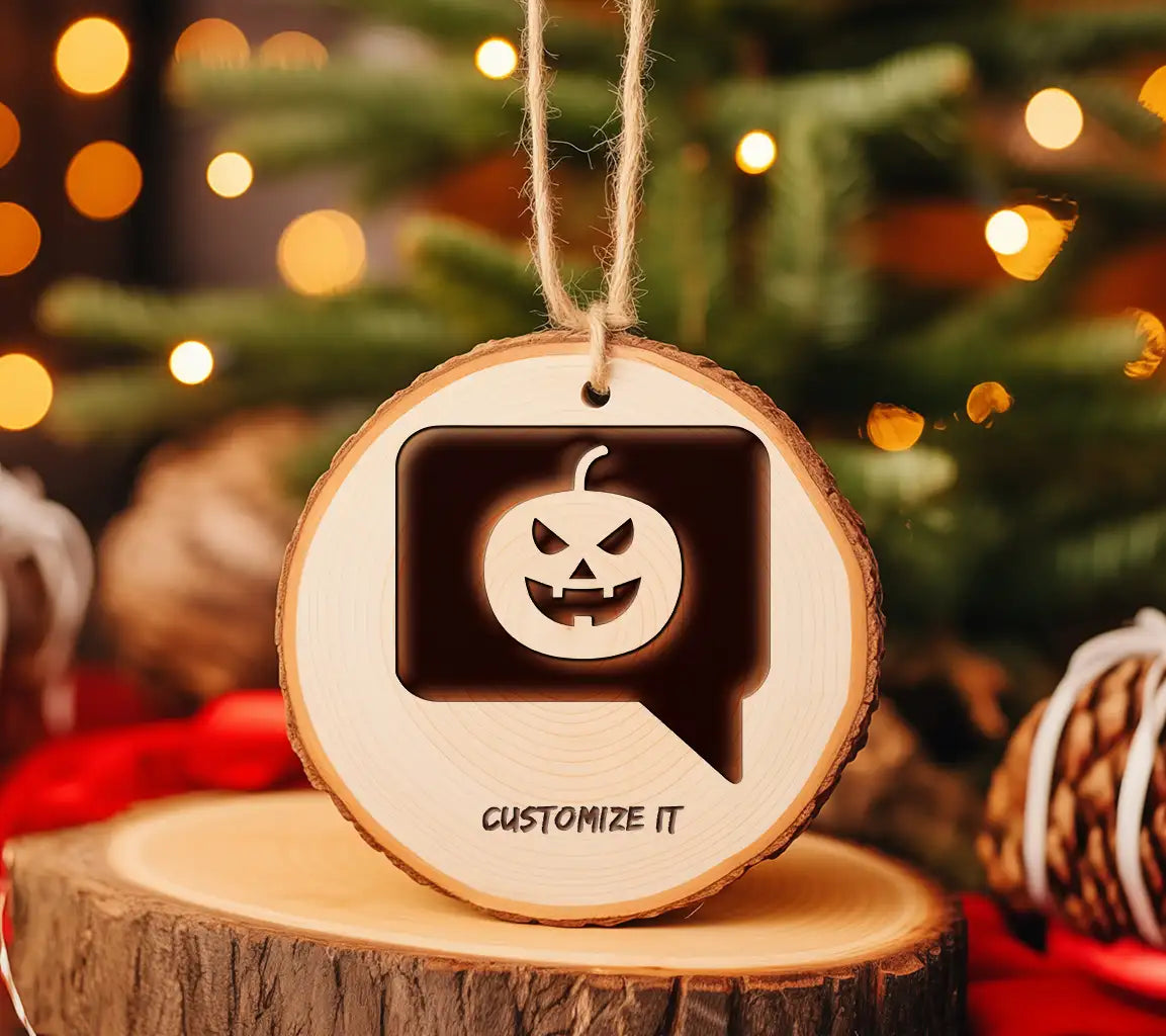 Halloween Pumpkin Speech Bubble SVG -  Chat Icon SVG