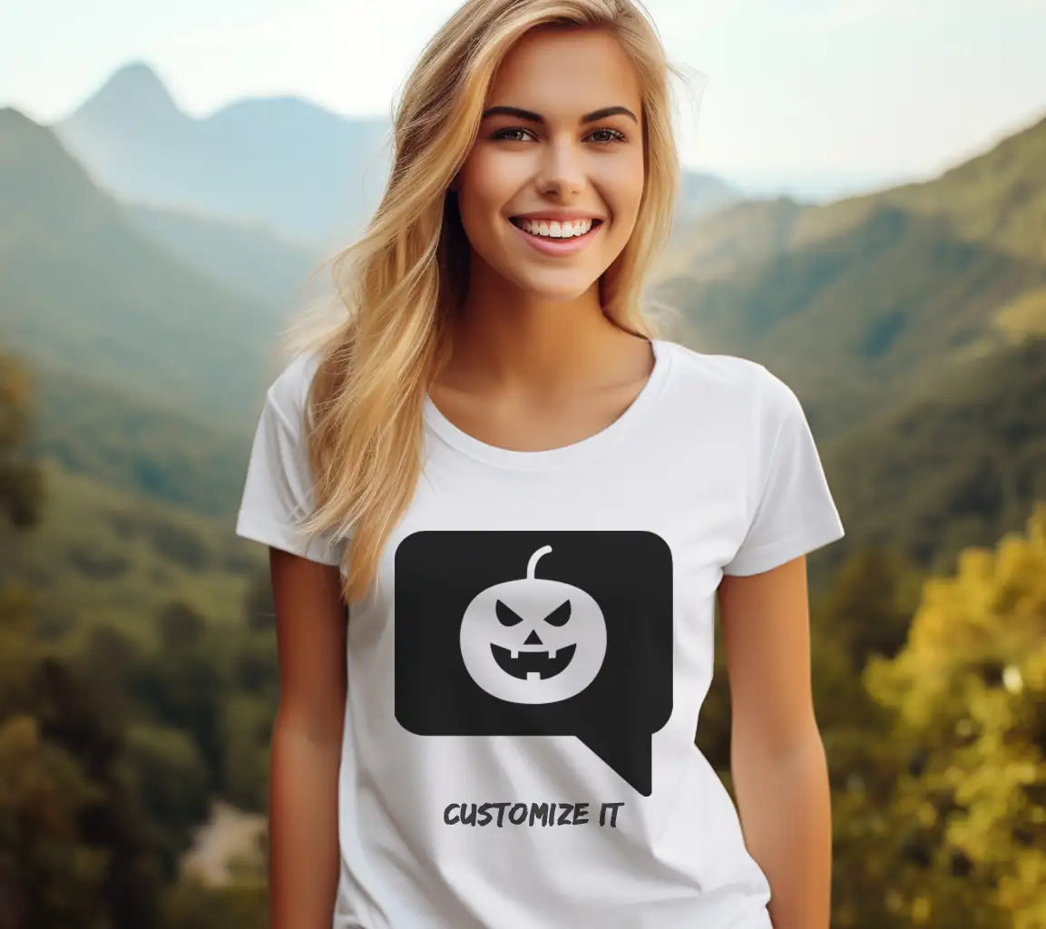 Halloween Pumpkin Speech Bubble SVG -  Chat Icon SVG