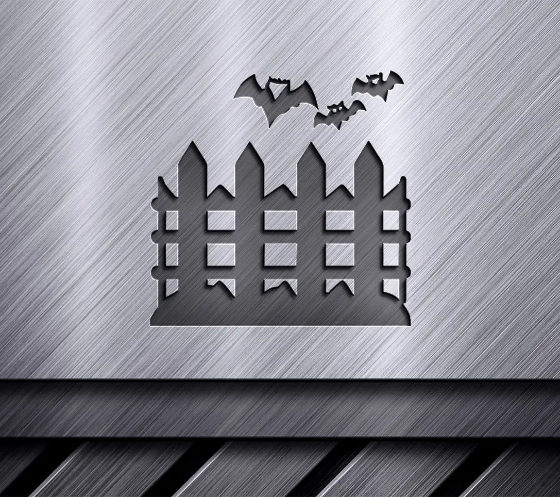Halloween Bats & Fence SVG -  Pictogram SVG