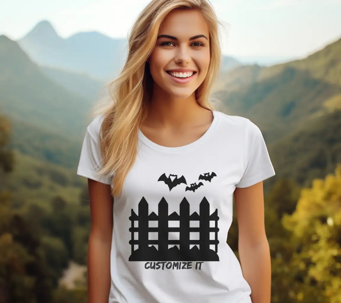 Halloween Bats & Fence SVG -  Pictogram SVG