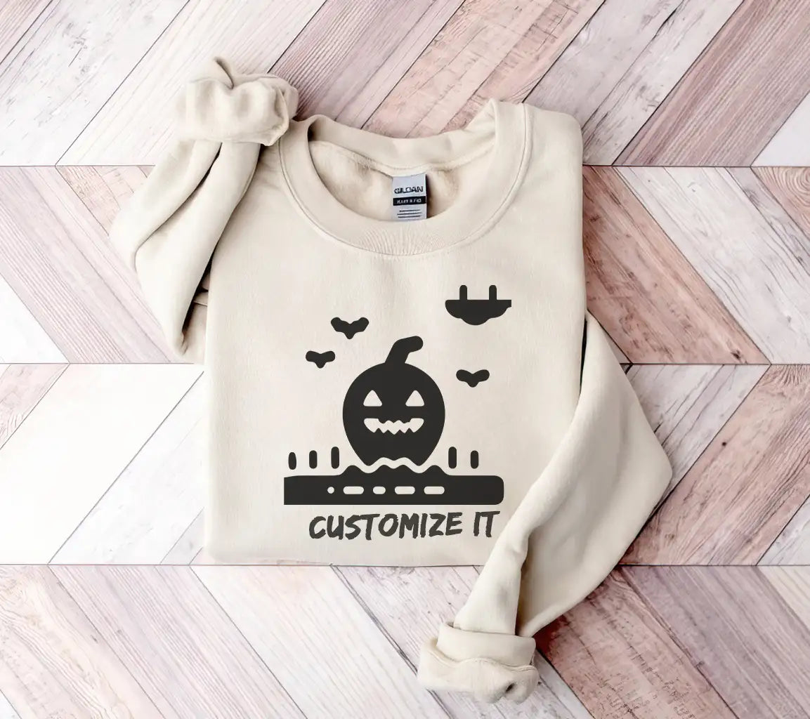 Halloween Pumpkin Silhouette SVG with Bats -  Pictogram SVG