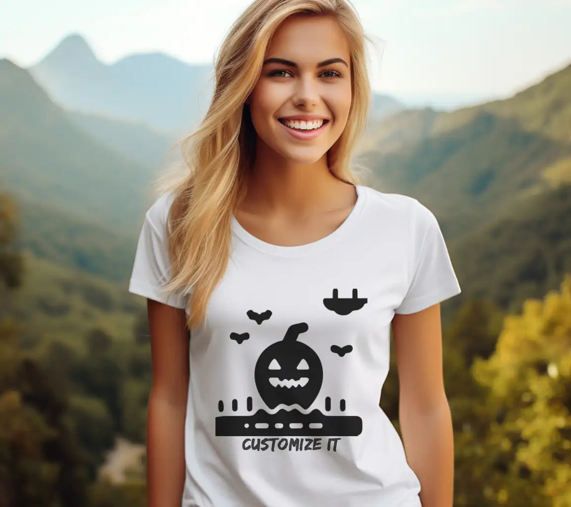 Halloween Pumpkin Silhouette SVG with Bats -  Pictogram SVG