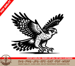 Harrier Eagle Vector Art Illustration SVG 