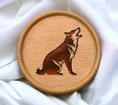  Howling Wolf SVG Icon Illustration SVG