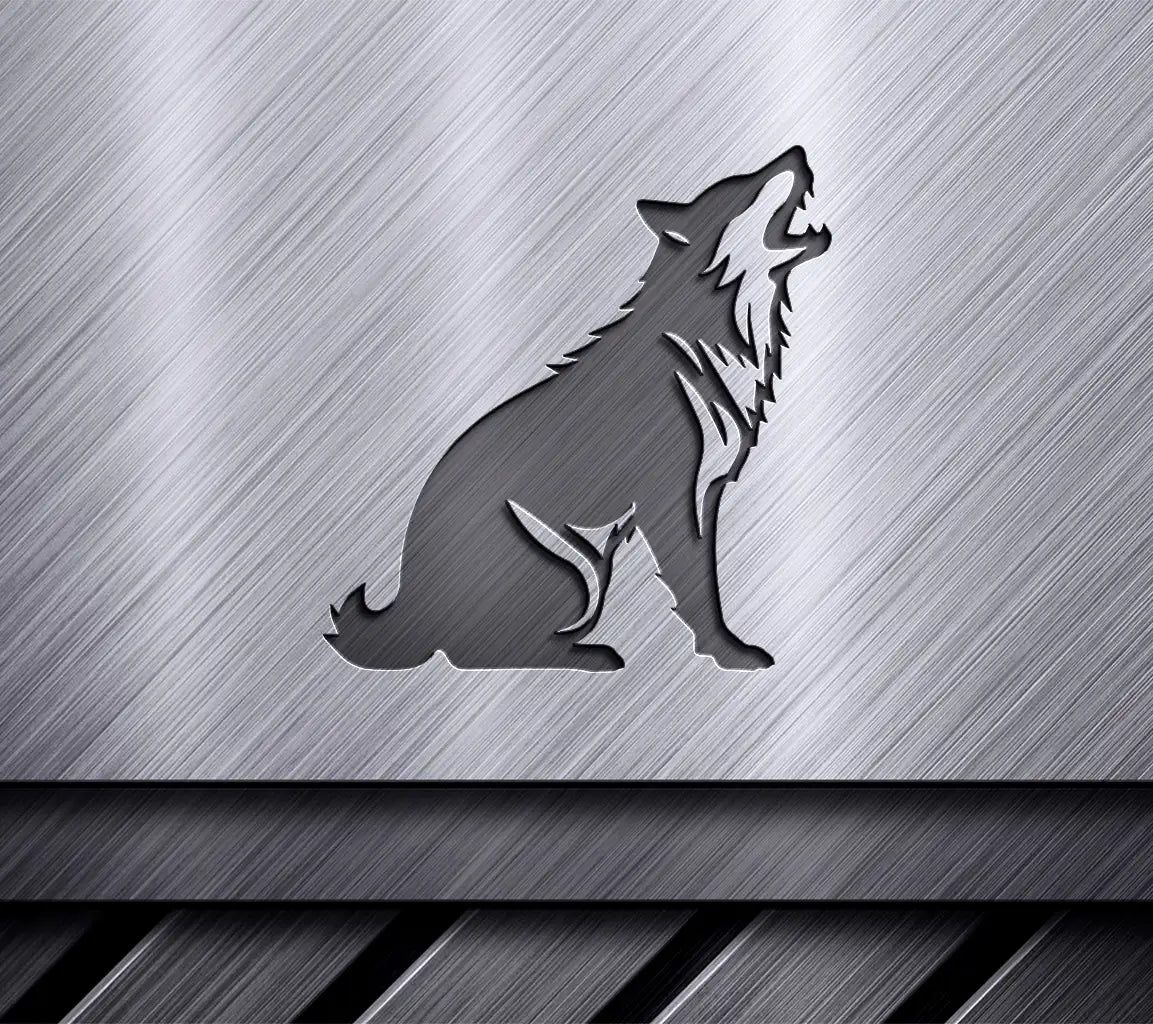  Howling Wolf SVG Icon Illustration SVG