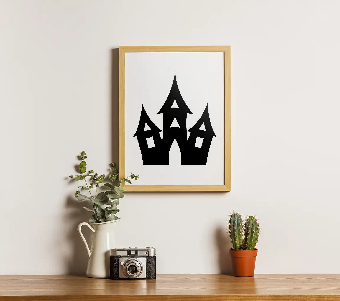 Haunted House Silhouette SVG -  Halloween Illustration SVG