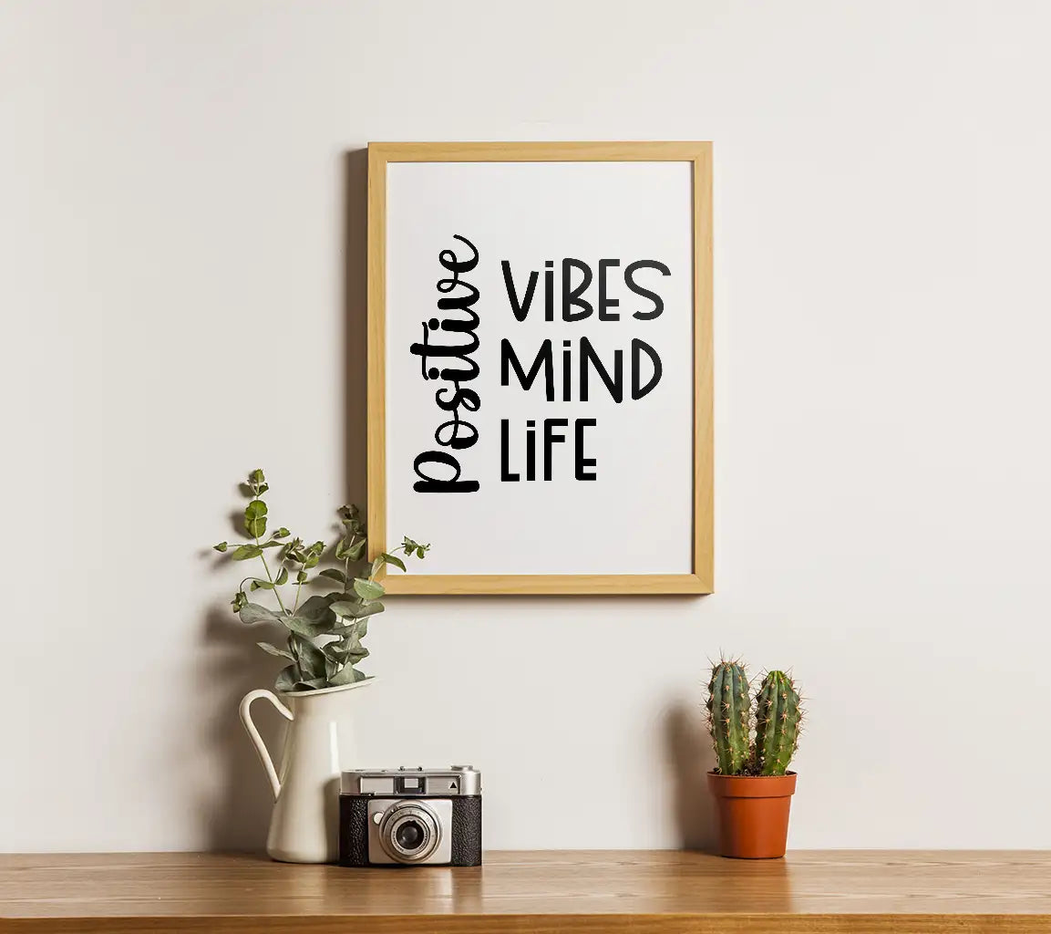 Positive Vibes Mind Life SVG Bundle - Inspirational Design SVG