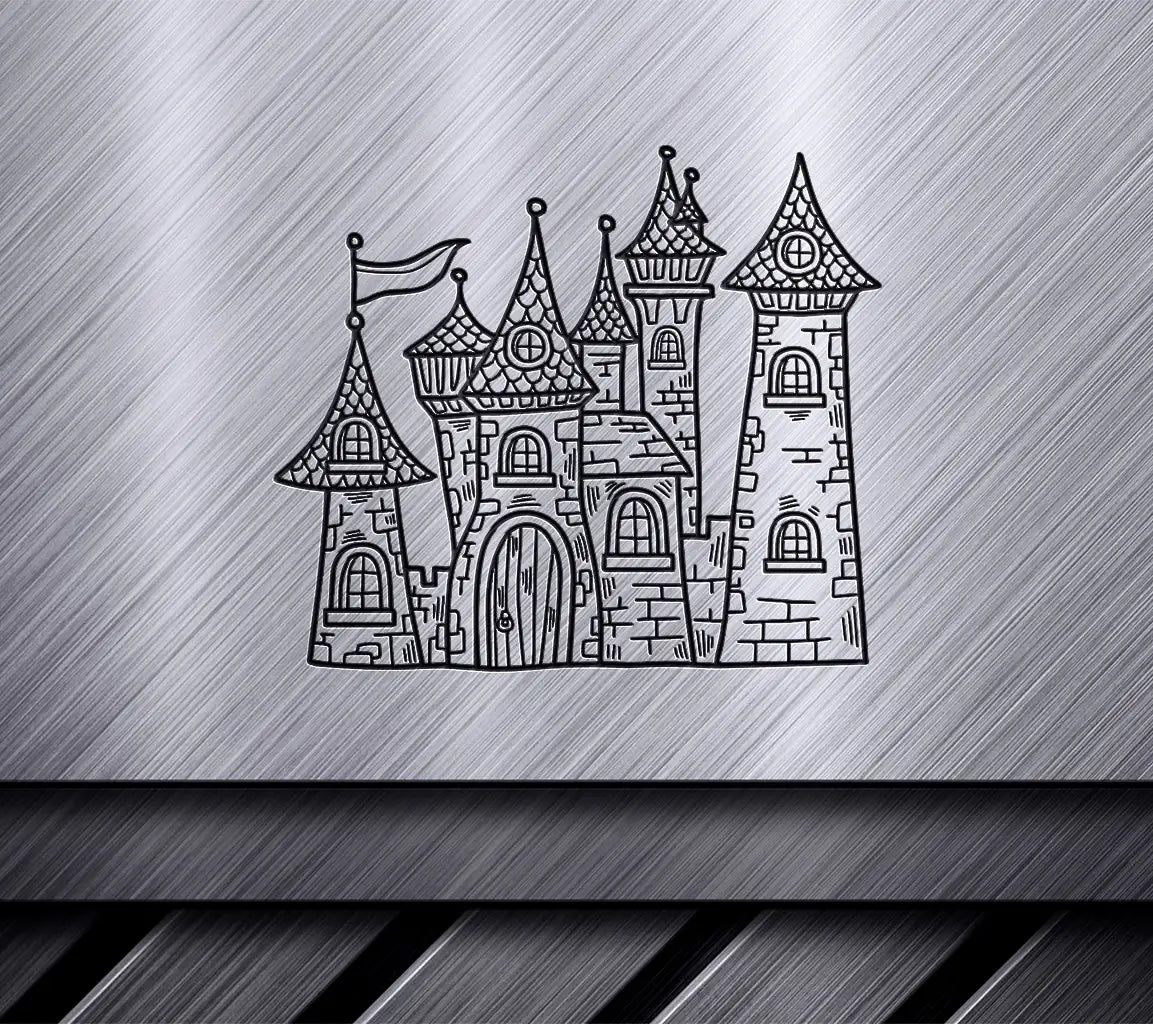  Vampire Castle SVG - Isolated Illustration SVG