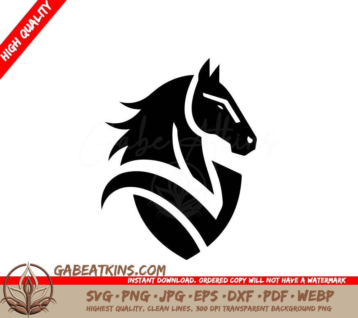  A Horses Head SVG - knight horse simple minimal vector black color silhouette04 SVG