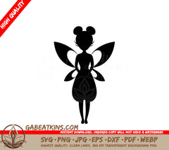  Fairy Silhouette SVG - Little Fairy Wings & Ears SVG