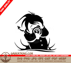  Photographer Minimalist Cartoon SVG Design SVG