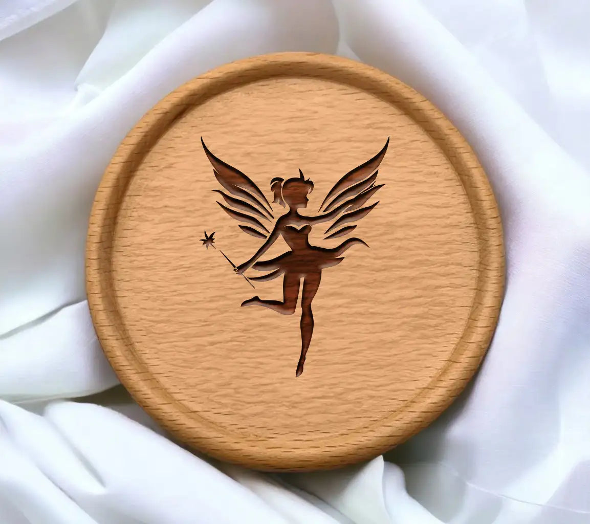  Fairy Silhouette SVG - Minimalist Magic Wand Design SVG
