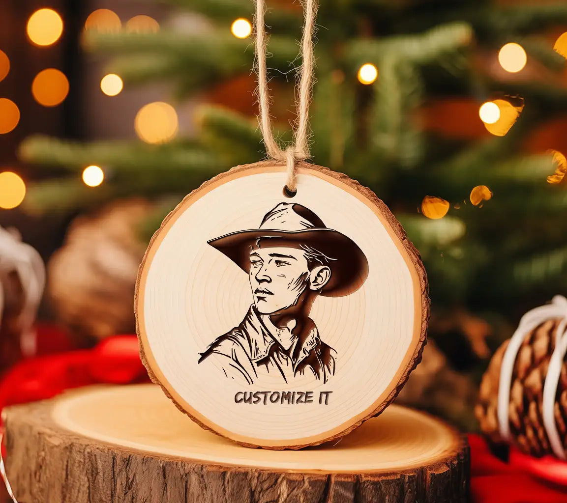  Cowboy Hat Man Portrait SVG SVG