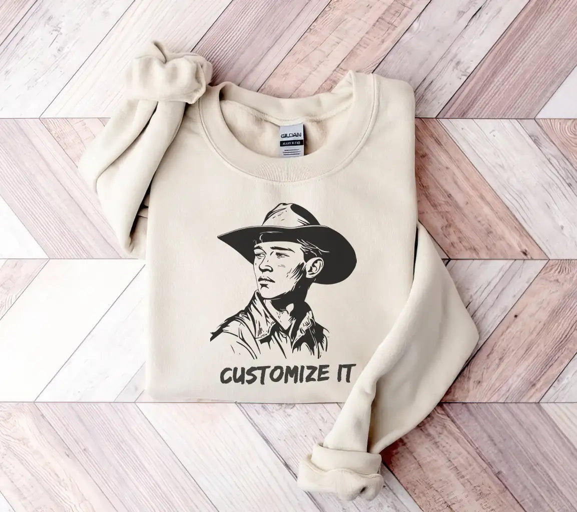  Cowboy Hat Man Portrait SVG SVG