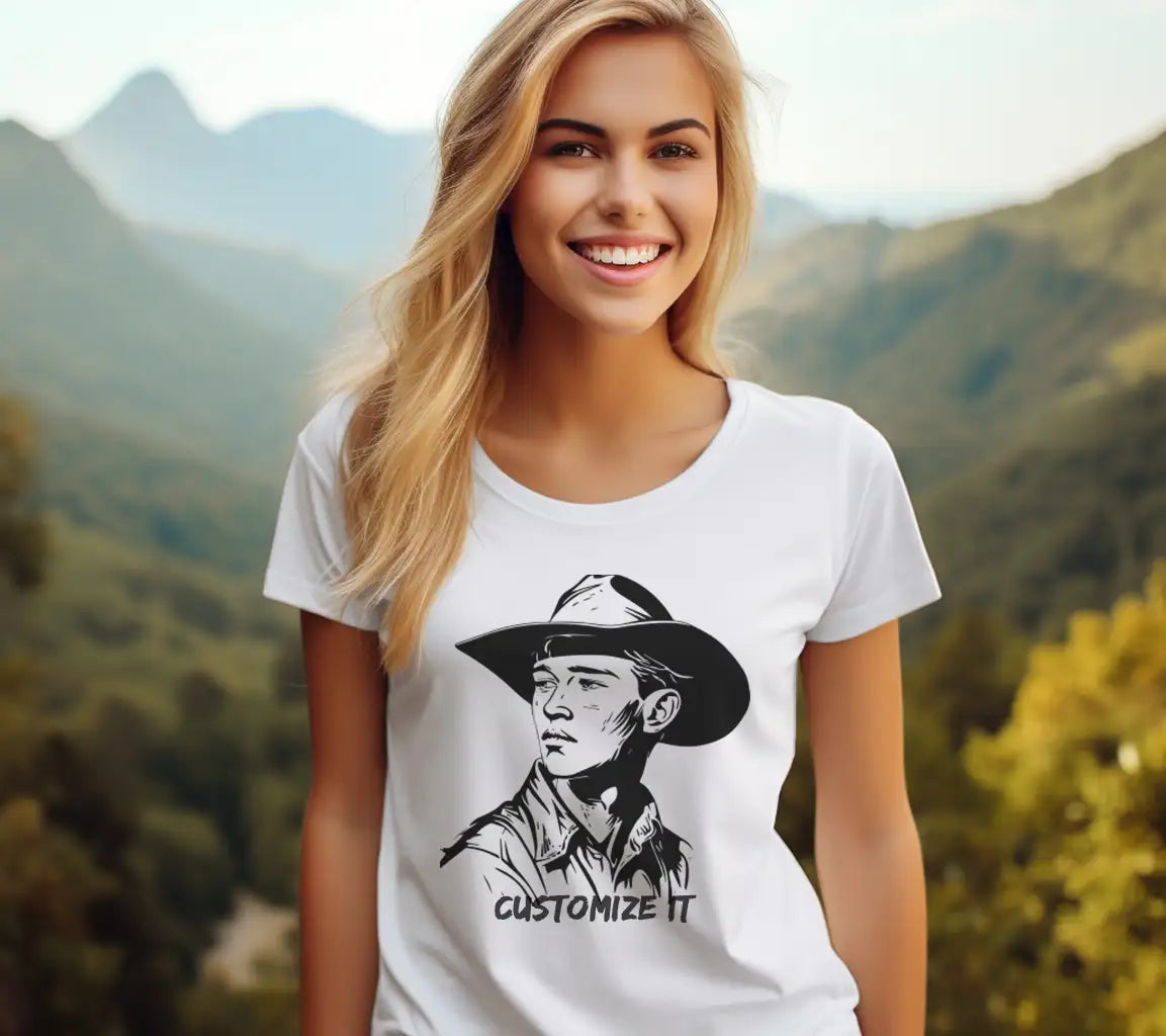  Cowboy Hat Man Portrait SVG SVG