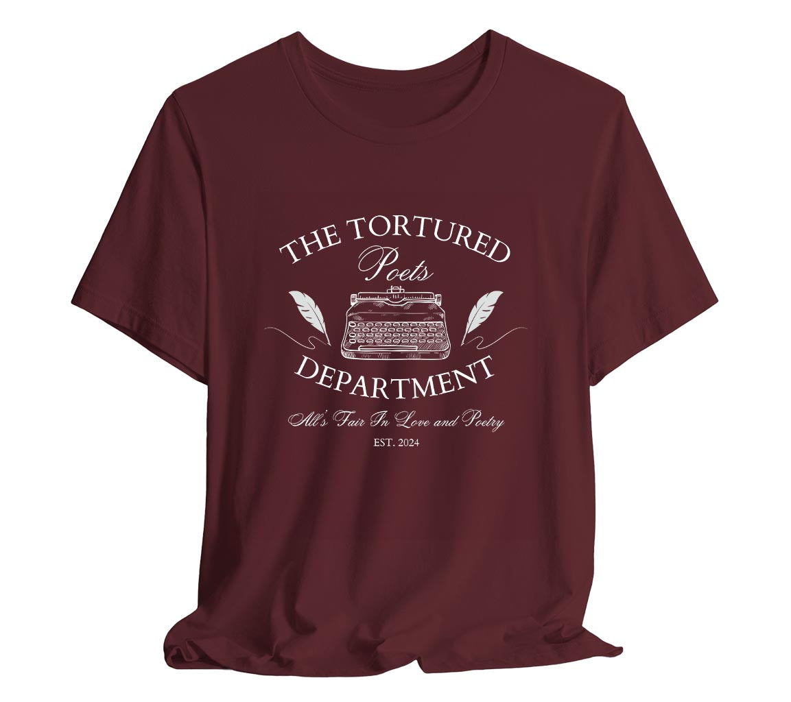 TTPD Typewriter Tee -  All Is Fair In Love And Poetry TTPD Typewriter