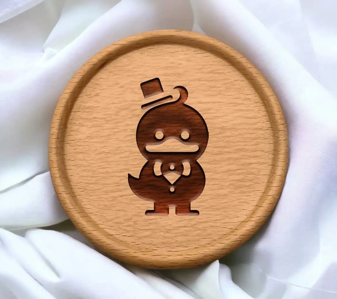 Funny Minimalist  Duck with Top Hat and Bow Tie SVG SVG
