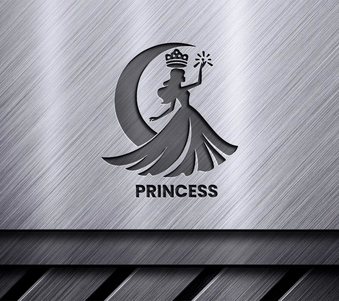Princess Crown Silhouette SVG - Minimalist Design Concept SVG