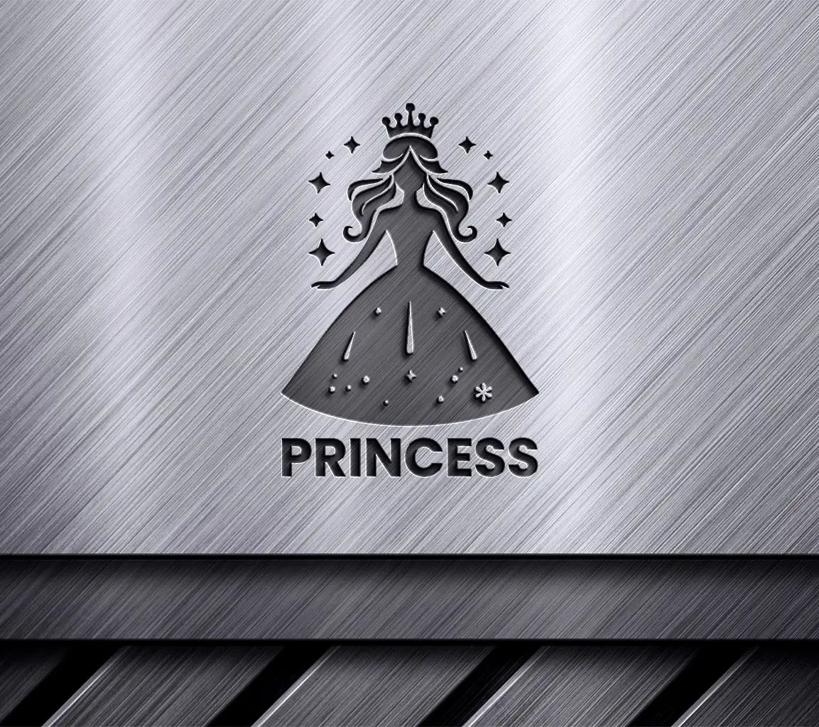 Minimalist Princess Silhouette SVG Design -  Clipart SVG