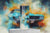 Muscle Car Tumbler Wrap | Sky Blue Muscle Car Abstract Art Tumbler Wrap | 20oz Tumbler Wrap Sublimation Design PNG
