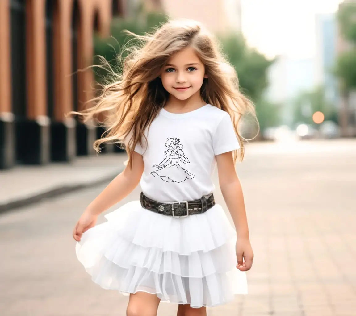 Princess Dress Line Art SVG - Coloring Page – Gabe Atkins Designs