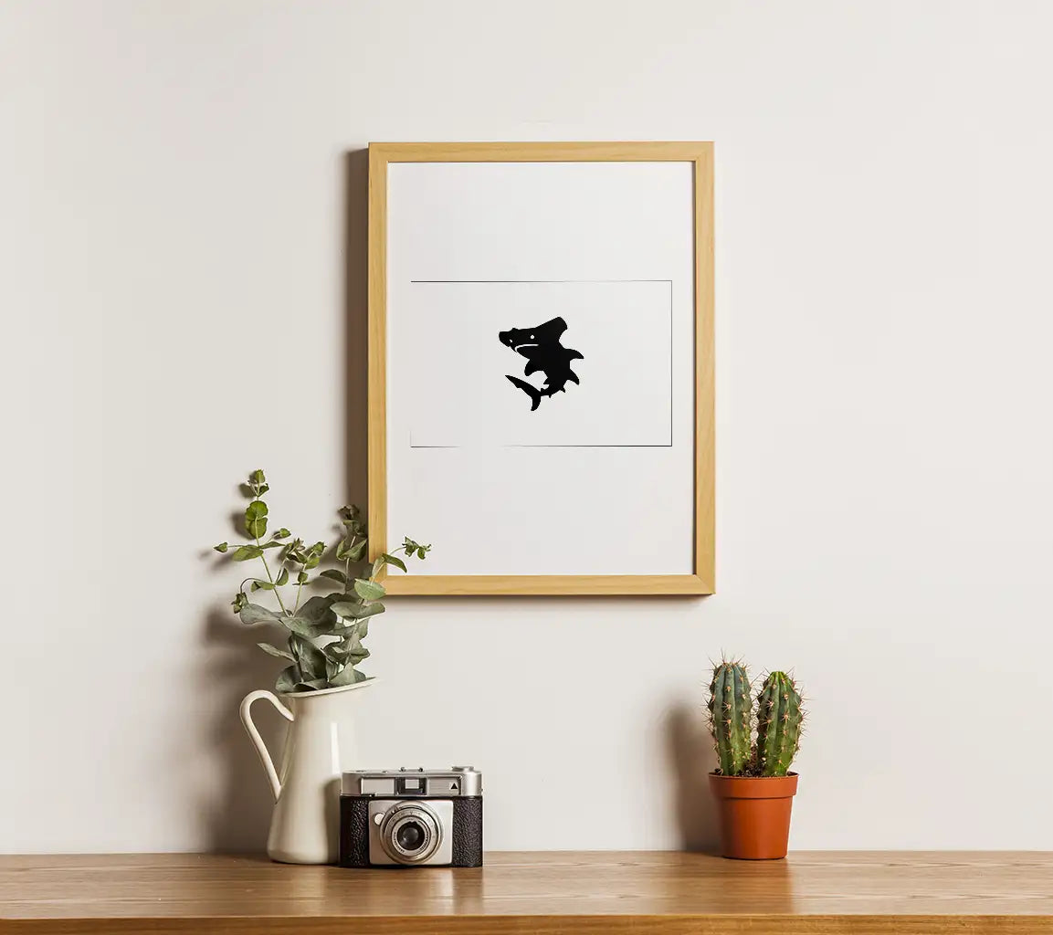 Hammerhead Shark Silhouette SVG -  Vector Illustration SVG