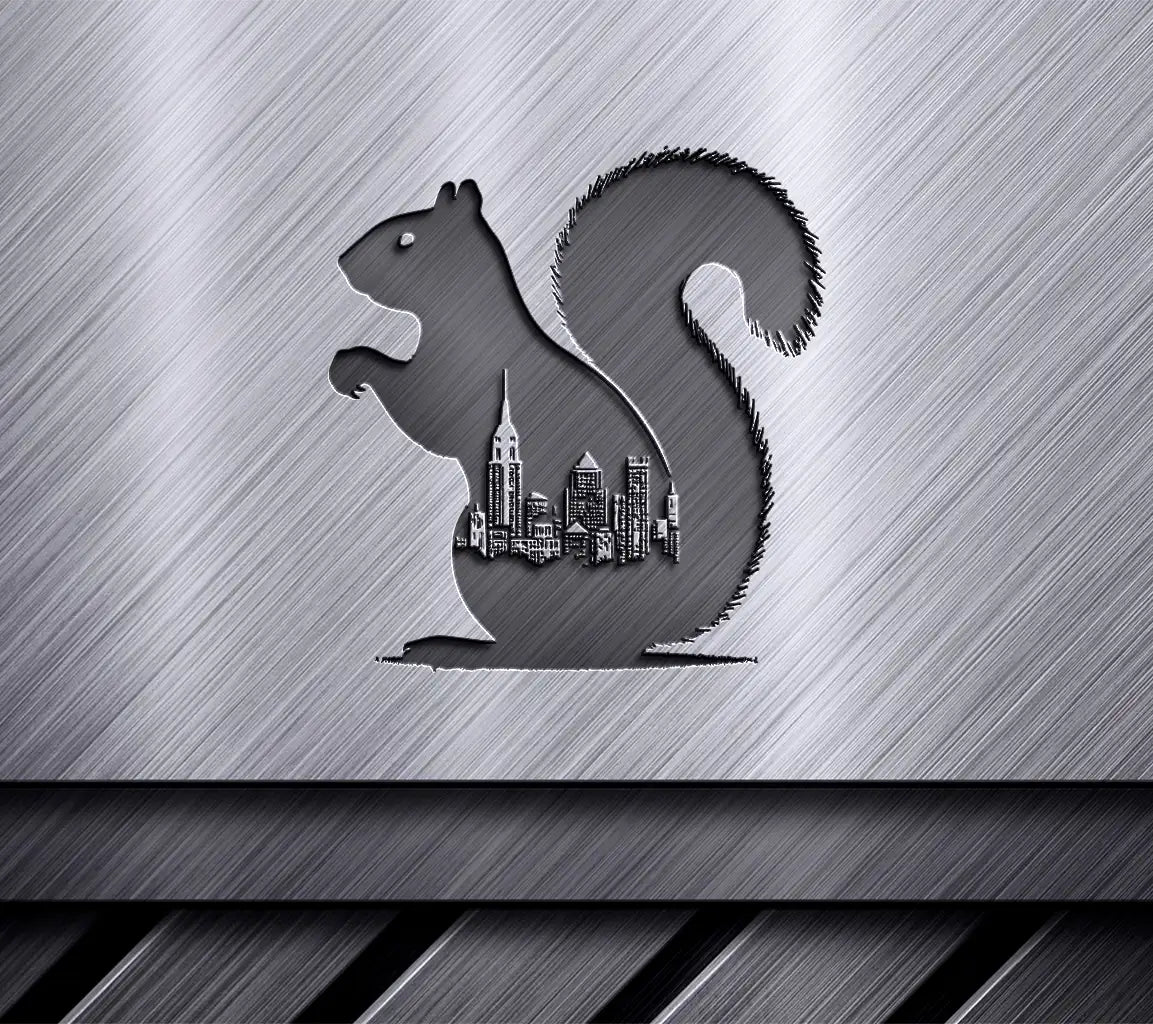  Squirrel City Skyline SVG Silhouette SVG