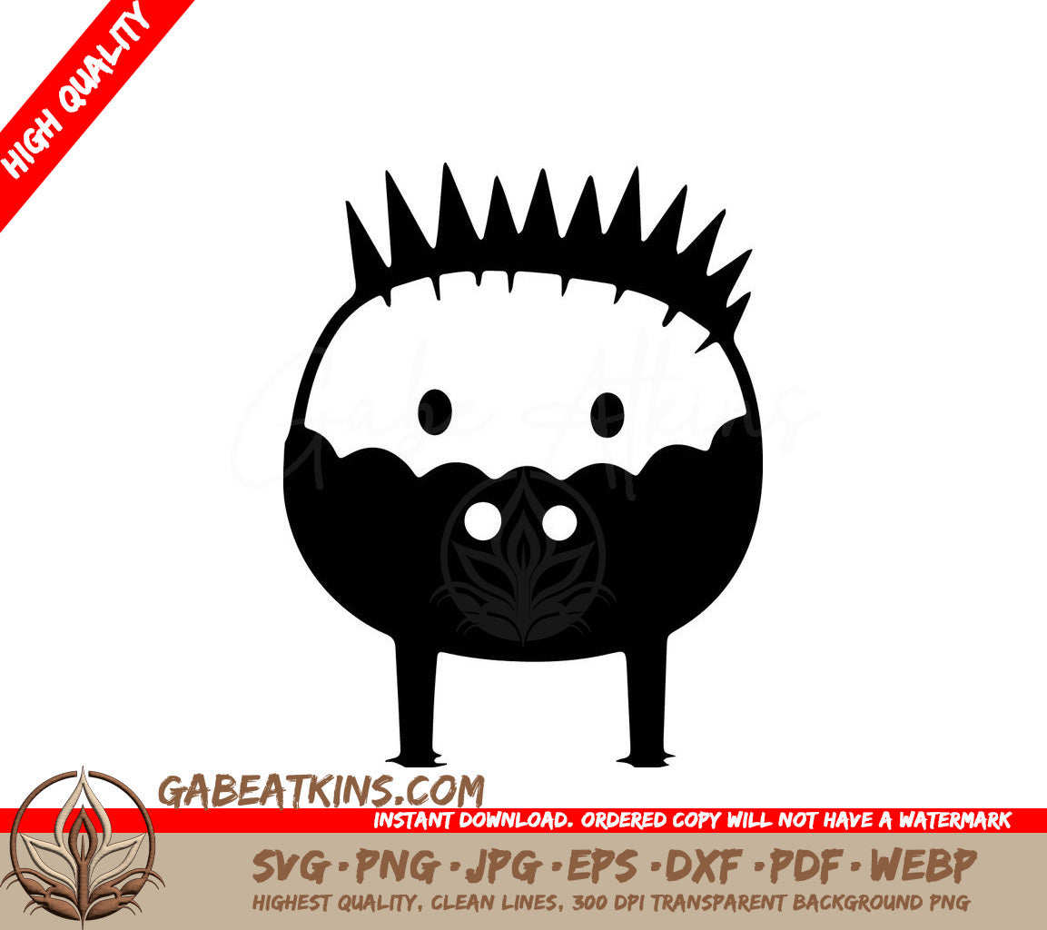 Cute Crowned Monster SVG -  Doodle SVG