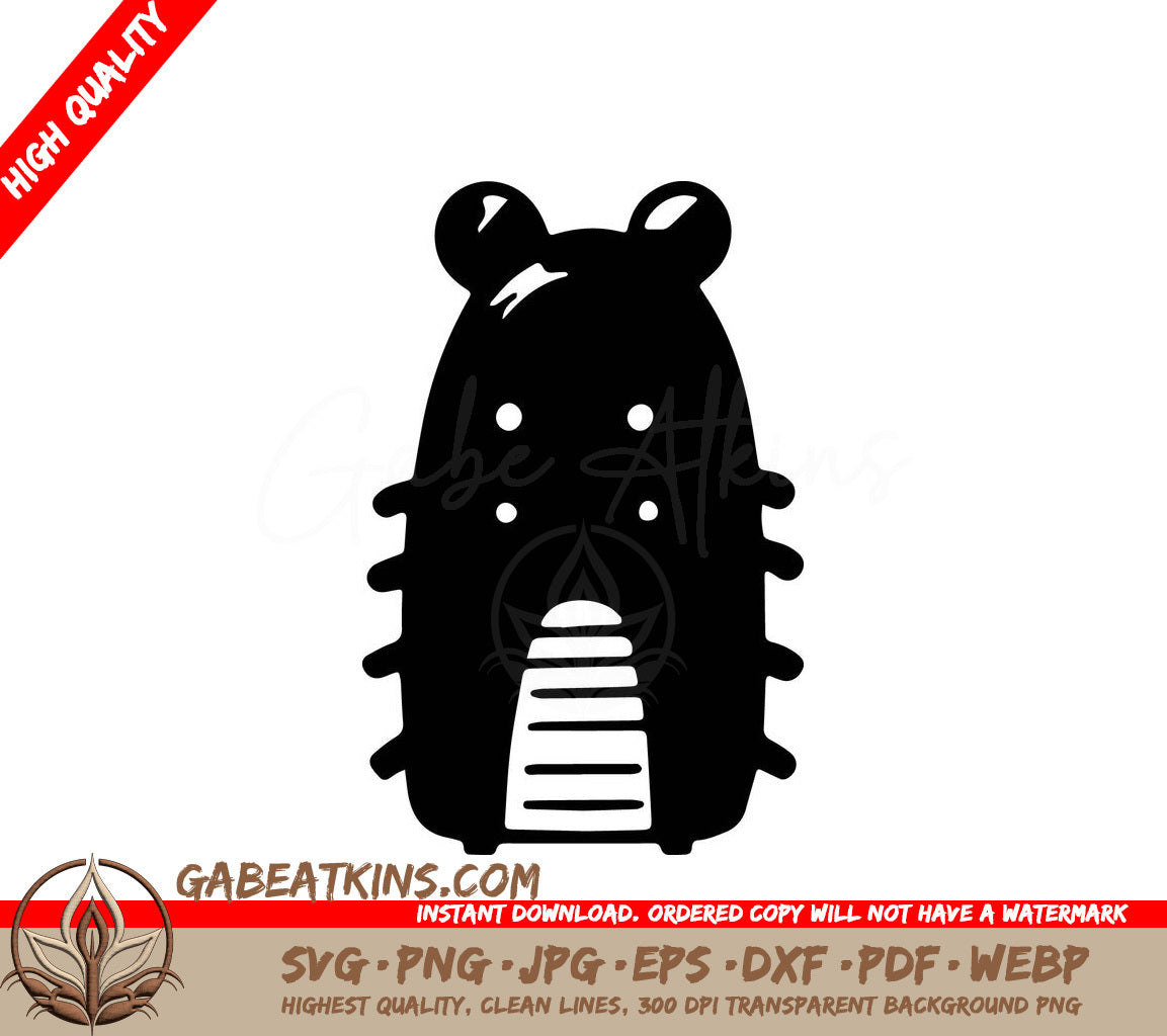 Cute Hamster Face SVG -  Doodle Illustration SVG