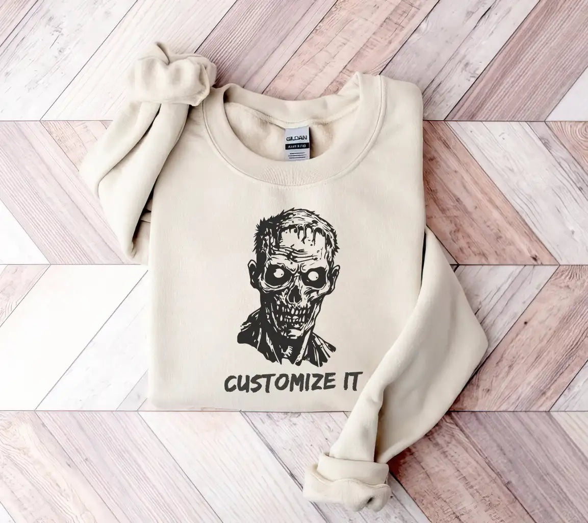 Zombie Skull Sketch SVG -  Drawing SVG