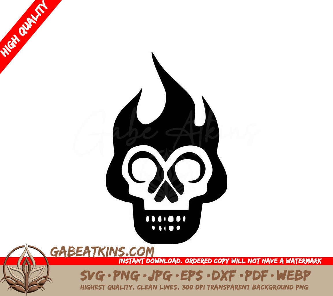 Skull with Horns SVG - Fire Icon Design SVG