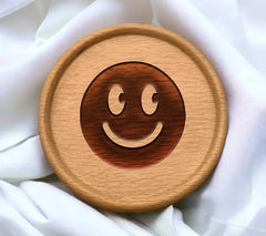 Black Smiley Face SVG Icon with White Eyes SVG